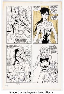 Bill Willingham and Rich Rankin Elementals #8 Fathom and Ratman Story Page 23 Original Art (Comico, 1986). | Heritage