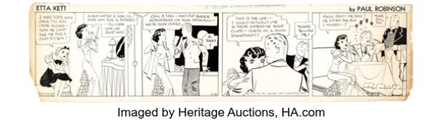 Paul Robinson Etta Kett Daily Comic Strip Original Art dated 5-20-35 (Central Press Association, 1935).
