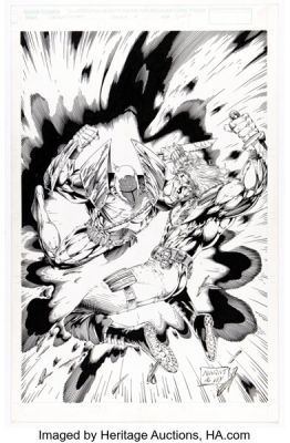 Marat Mychaels and Al Vey Knightmare #2 Cover Original Art (Image, 1995).