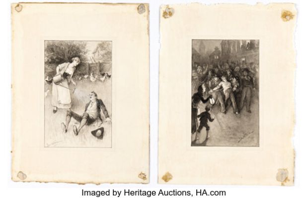 John Wallace The Works of John Galt Illustrations Original Art Group of 2 (William Blackwood and Sons, 1895). (Total: 2 Original Art) | Heritage