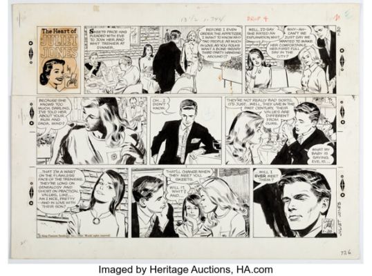 Stan Drake The Heart of Juliet Jones Sunday Comic Strip Original Art dated 1-30-66 (King Features Syndicate, 1966). | Heritage