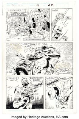 Joe Madureira and Joe Rubinstein Excalibur #58 Story Page 18 Original Art (Marvel, 1992). | Heritage