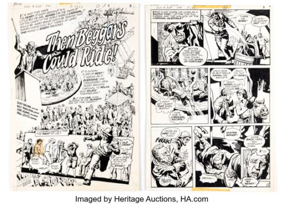 Noly Panaligan House of Mystery #264 "Then Beggars Could Ride!" Complete 6-Page Story Original Art (DC, 1979). (Total: 6 Original Art) | Heritage