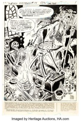 Frank Thorne Weird Mystery Tales #14 Preface Splash Page Original Art (DC, 1974). | Heritage
