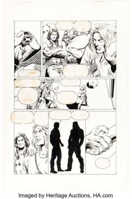Rik Levins, Kathryn Bolinger, and Jenifer Marrus X-O Manowar #30 Turok Story Page 5 Original Art (Valiant, 1994). | Heritage