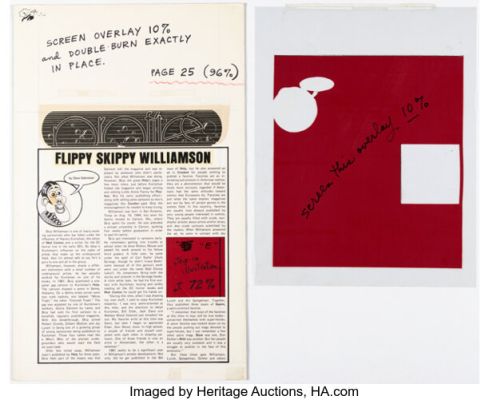 Skip Williamson Comix Book #4 Profile Text Article with Illustration Original Art (Kitchen Sink Press, 1976). (Total: 2 Items) | Heritage