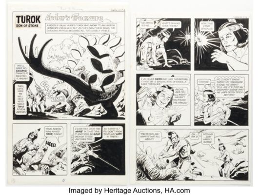 Jack Sparling Turok, Son of Stone #127 "Andar’s Treasure" Complete Story Original Art Group of 10 (Western, 1981). (Total: 10 Original Art) | Heritage