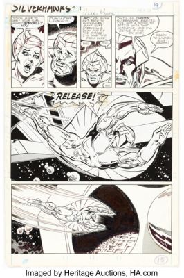 Mike Witherby and Fred Fredericks Silverhawks #7 Story Page 15 Original Art (Marvel, 1987).