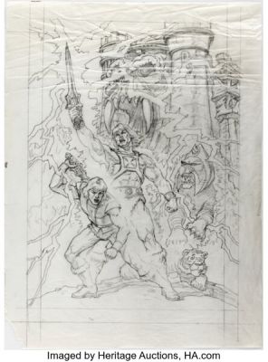 Earl Norem He-Man and the Masters of the Universe Season 1 Vol. 2 DVD Boxset Insert Card #7 Painting Preliminary Original Art (BCI Eclipse, 2006). | Heritage
