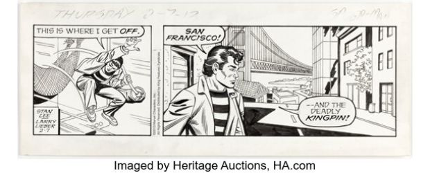 Larry Lieber and Alex Saviuk The Amazing Spider-Man Daily Comic Strip Original Art dated 2-7-13 (King Features Syndicate, 2013). | Heritage