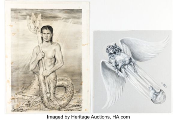 Kurt Cagle and other - Gods Illustration Original Art Group of 2 (1991-97). (Total: 2 Original Art) | Heritage