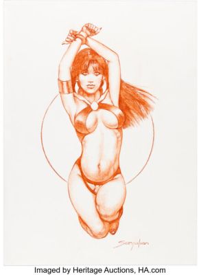 Sanjulián (Manuel Pérez Clemente) - Vampirella Specialty Illustration Original Art (undated). | Heritage