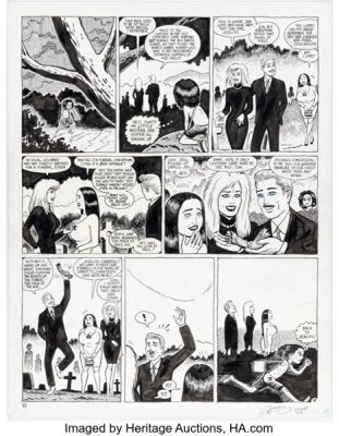 Gilbert Hernandez Love and Rockets #44 Story Page 16 Original Art (Fantagraphics, 1994). | Heritage