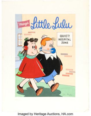 John Stanley Marge’s Little Lulu #55 Cover Re-Creation Illustration Original Art (1989). | Heritage