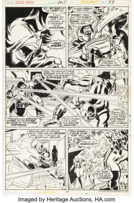 Keith Pollard and Fred Kida Iron Man #107 Story Page 15 Original Art (Marvel, 1978). | Heritage