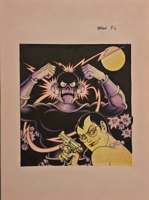 Copertina originale Mangus per Collana : Black Jack II Serie – N° 6 / Necron – N° 6 “Kring Krong – Sopraffatta dai mostri” | Venere Comic Art
