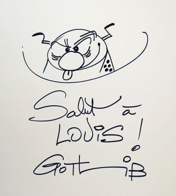 Gotlib Rubrique... | GOTLIB Rubrique à brac Dédicace représentant une coccinelle... | Vermot et Associés