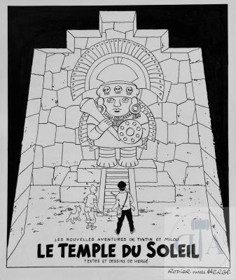Rodier | Lot 295 : Rodier / Tintin. Dessin original de qualité réalisé d’après la… | Dagoty