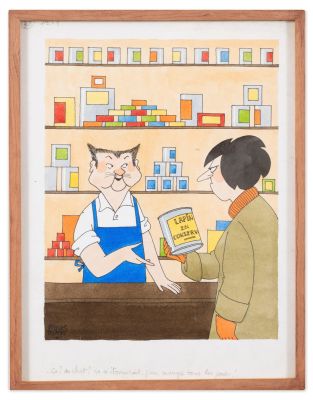 Jacques Faizant... | Lot 13 - Jacques FAIZANT (1918-2006) Ça ? du chat ? ça m’étonnerait,... | Drouot Estimations