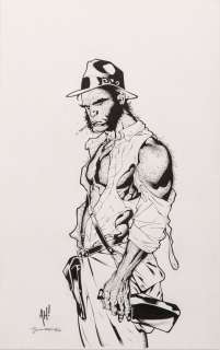 Adam Hughes and Tim Townsend signed original â€œWolverineâ€ as â€œIndiana Jonesâ€ illustration. | Profiles in History