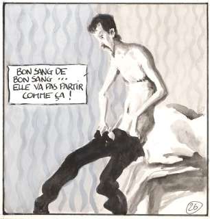 Rabaté | Ibicus, ensemble de trois cases inédites au lavis… | Banque Dessinée