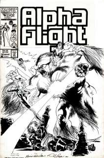 Dave Ross, Kevin Nowlan - alpha flight #44 cover (1986)