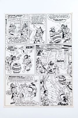 Cezard, Jean (1924-1977) | Lot 3 : Arthur le fantôme, planche n°4 à l’encre de Chine sur papier.… | misc / divers