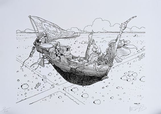 Moebius. La Gondole. Rare... | Lot 73 - MOEBIUS. La gondole. Rare sérigraphie numérotée /20... | Coutau Bégarie