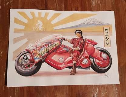 John Heijink - Akira - Originele tekening - Akira (Japans: ã‚¢ã‚­ãƒ©) - Loose page - (2020) | Catawiki