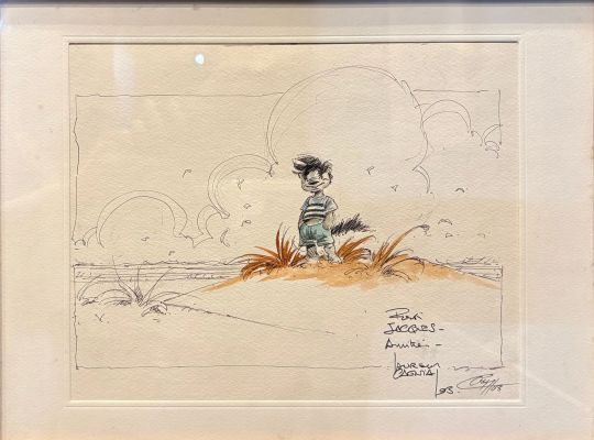 Cagniat Laurent Bord... | Lot 114 - CAGNIAT Laurent Bord de plage Aquarelle et encre de... | Vermot et Associés