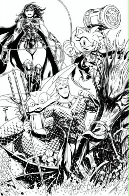 Serg Acuna | DC X Sonic the Hedgehog: Metal Legion #5 Cover | Kirby’s Comic Art