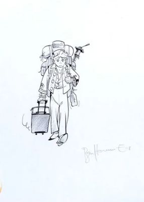 Bonhomme Mathieu,... | Lot 151 - Bonhomme Mathieu, Spirou, ensemble de deux illustrations.... | Tessier Sarrou