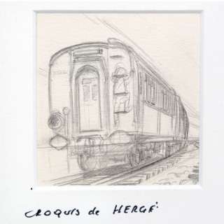 Hergé | Tintin et Milou, double illustration Ã  la mine de… | Banque Dessinée