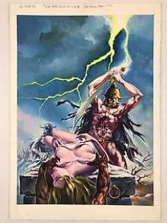 Oltretomba n. 273 - Mario Caria - copertina originale "La Maledizione Sepolta" - Loose page - (1984)