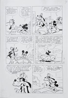 Tavola originale Massimo De Vita Topolino n. 680 Topolino e i sogni rubati pg.9 | Venere Comic Art
