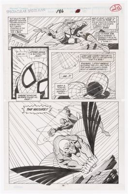 SPECTACULAR SPIDER-MAN #186 MARCH 1992 ORIGINAL ART PAGE BY SAL BUSCEMA. | Hake’s