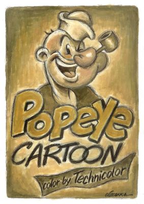Popeye “Vintage Cartoon Poster” | Corner4art