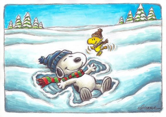 Snoopy & Woodstock Winter Joy | Corner4art