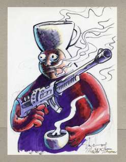 Martin Thomas, Shannon Wheeler - Too Much Coffee Man Sketch by Shannon Wheeler and Martin Thomas