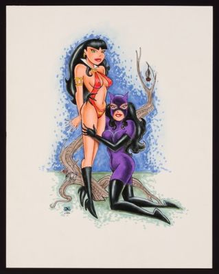 Catwoman and Vampirella Pinup by Jeffery Egli | eBay US (Buy It Now)