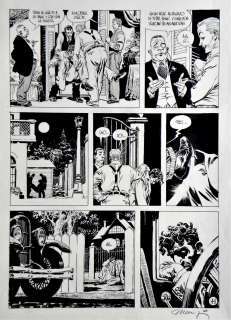 Domingo Mandrafina - « La Grande Arnaque » Planche Originale n° 44 – Domingo Mandrafina – technique encre de chine – format 30 x 40 – année 1998 – signée