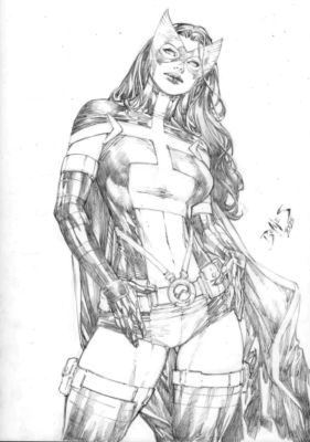 Ed Benes | Huntress - 09"x12" Pencil | Ed Benes