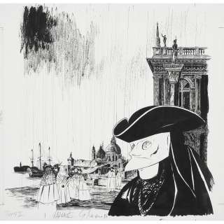 WARNAUTS Eric (né en 1960) et RAIVES (Servais Guy) (né en 1959) Illustration Ã  l’encre de chine pour l’étude finale de la couverture... | Tajan