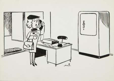 Gwidon Miklaszewski (1912 - 1999) | Gwidon Miklaszewski | "Panie dyrektorze, ja teraz wychodzę do banku - gdyby pan potrzebował klucza do kasy pancernej, to leży pod słomianką! | Desa Unicum