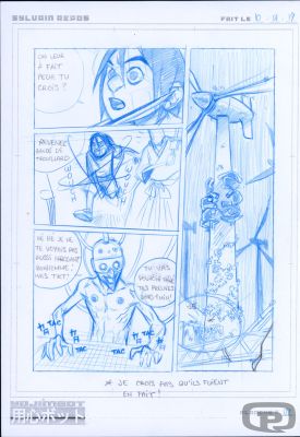 Sylvain Repos | Yojimbot, Volume 1, Storyboard Page 122 - Original Artwork by Sylvain Repos | Pulp’s Art