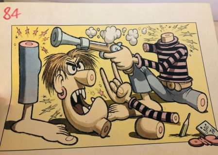 Jacovitti - "Il Salgarone" illustrazione originale pag.84 retrocolorata cm. 25x35 - Loose page | Catawiki