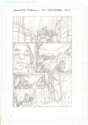 Battlestar Galactica #2 pg 7 Original Pencil art ALEX SANCHEZ Commander Adama | eBay US (Buy It Now)