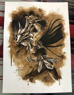 Original Coffee Painting - SHIRYÃ™ DRAGON (Saint Seiya) - Original Art (2020) | Catawiki