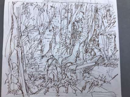 Hermann - Crayonné original - Couverture -Â Bernard Prince T18 - Menace sur le fleuve - (2010) | Catawiki