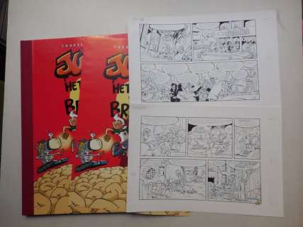 Cambré, Charel | Original page + album  - Jump  - Het brein van Brains  - Large-format hc with cloth spine  - (2014) | Catawiki